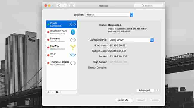 How to Configure Android USB Tethering on macOS - 02